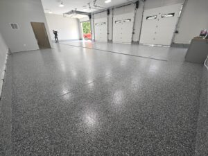 Epoxy Flooring 2160 sq ft of wombat flake in Mandeville LA-min